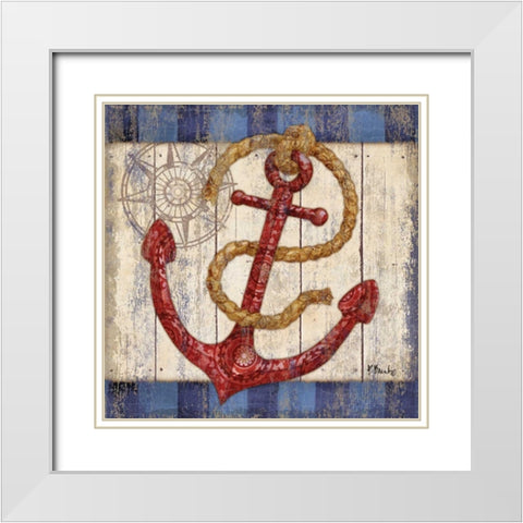 Knotical I White Modern Wood Framed Art Print with Double Matting by Brent, Paul