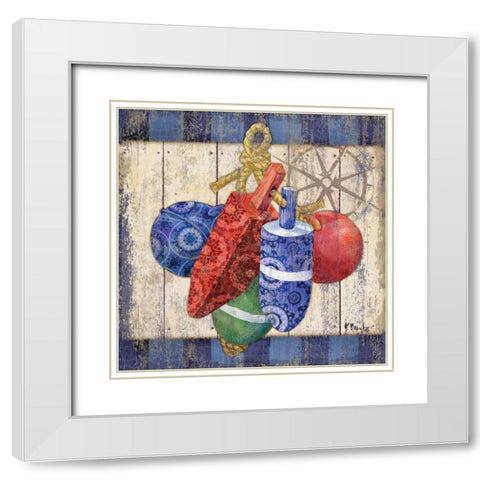 Knotical IV White Modern Wood Framed Art Print with Double Matting by Brent, Paul