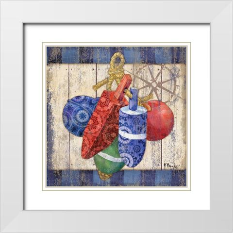 Knotical IV White Modern Wood Framed Art Print with Double Matting by Brent, Paul