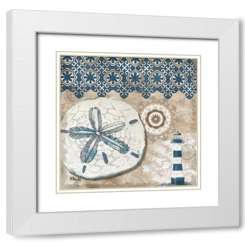 Tide Pool Shells IV White Modern Wood Framed Art Print with Double Matting by Brent, Paul