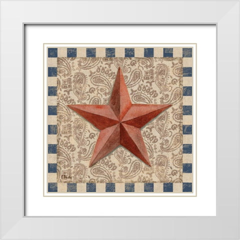 American Barn Star I White Modern Wood Framed Art Print with Double Matting by Brent, Paul