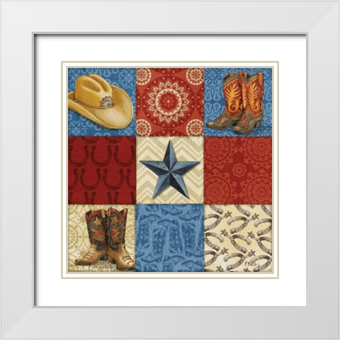 Western Chic I White Modern Wood Framed Art Print with Double Matting by Brent, Paul