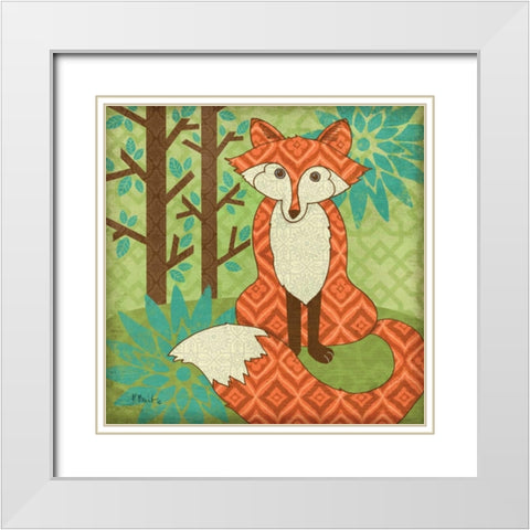 Fantasy Fox II White Modern Wood Framed Art Print with Double Matting by Brent, Paul