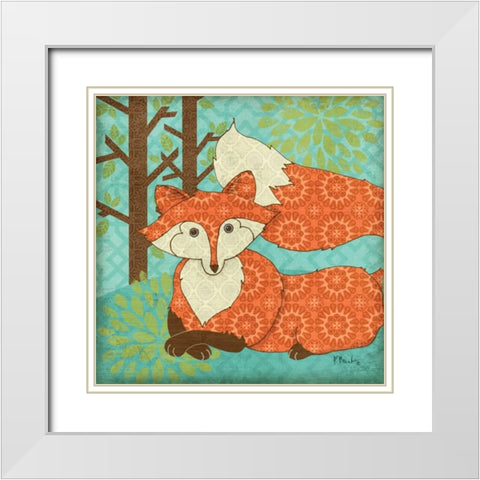 Fantasy Fox IV White Modern Wood Framed Art Print with Double Matting by Brent, Paul