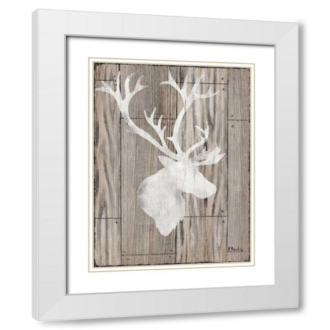 Greystone Lodge III White Modern Wood Framed Art Print with Double Matting by Brent, Paul