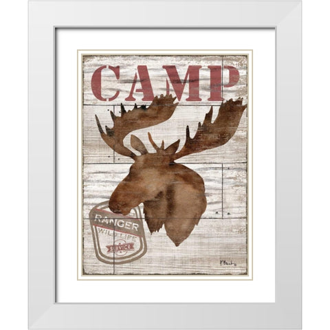 Wilderness Silhouettes II White Modern Wood Framed Art Print with Double Matting by Brent, Paul