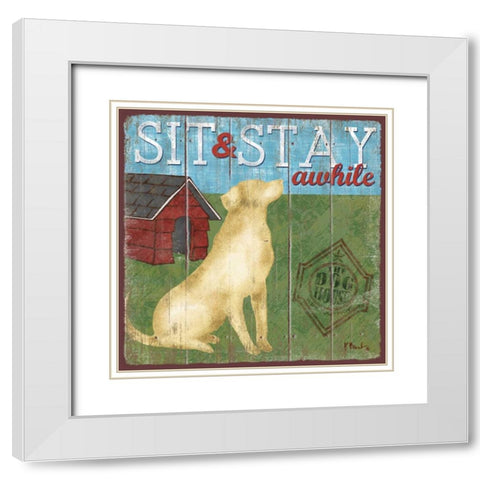 Dog Days I White Modern Wood Framed Art Print with Double Matting by Brent, Paul