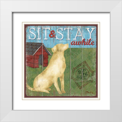 Dog Days I White Modern Wood Framed Art Print with Double Matting by Brent, Paul