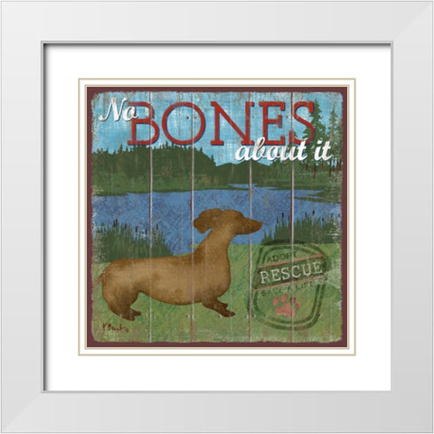 Dog Days III White Modern Wood Framed Art Print with Double Matting by Brent, Paul