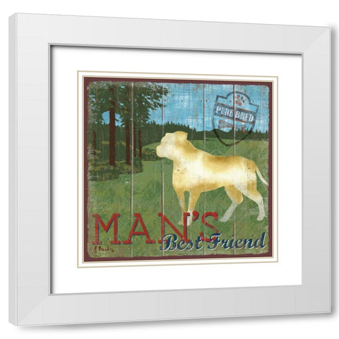 Dog Days IV White Modern Wood Framed Art Print with Double Matting by Brent, Paul
