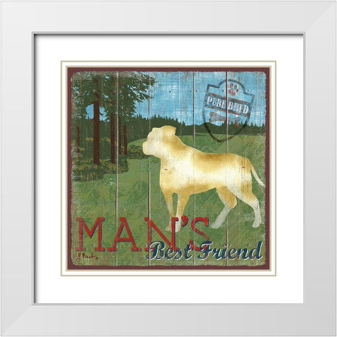 Dog Days IV White Modern Wood Framed Art Print with Double Matting by Brent, Paul