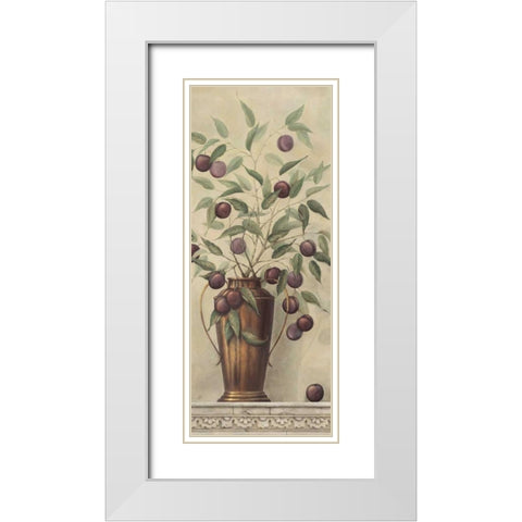 Prunier White Modern Wood Framed Art Print with Double Matting by Brissonnet, Daphne