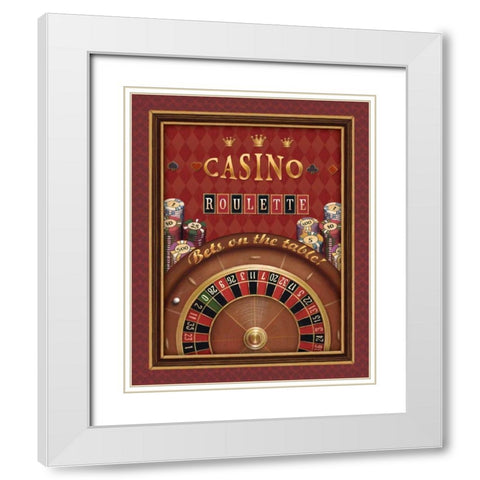 Roulette White Modern Wood Framed Art Print with Double Matting by Brissonnet, Daphne