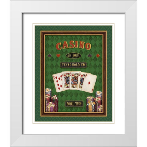 Texas Hold Em White Modern Wood Framed Art Print with Double Matting by Brissonnet, Daphne