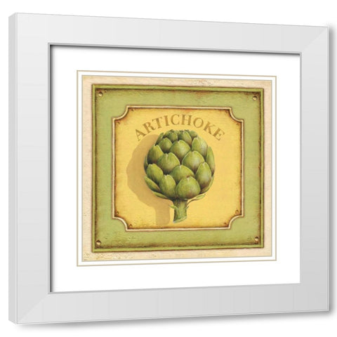 Artichoke White Modern Wood Framed Art Print with Double Matting by Brissonnet, Daphne