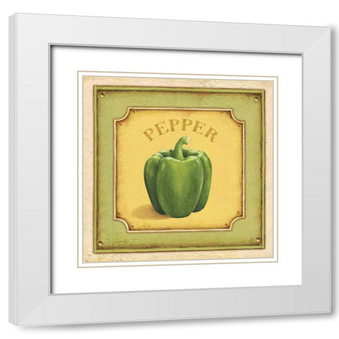 Pepper White Modern Wood Framed Art Print with Double Matting by Brissonnet, Daphne