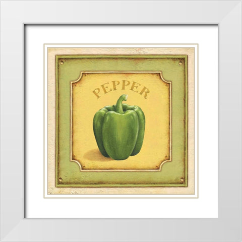 Pepper White Modern Wood Framed Art Print with Double Matting by Brissonnet, Daphne