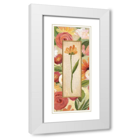 Sweet Romance Panel IV White Modern Wood Framed Art Print with Double Matting by Brissonnet, Daphne