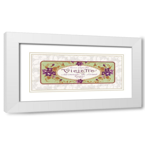 Violette White Modern Wood Framed Art Print with Double Matting by Berman, Susan