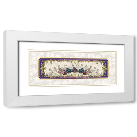 Eau de Lavande White Modern Wood Framed Art Print with Double Matting by Berman, Susan