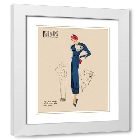 Inspirations I White Modern Wood Framed Art Print with Double Matting by Berman, Susan