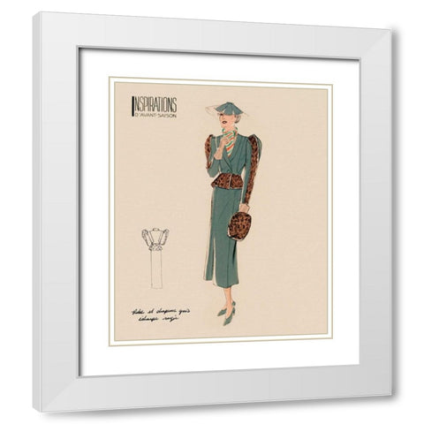Inspirations III White Modern Wood Framed Art Print with Double Matting by Berman, Susan