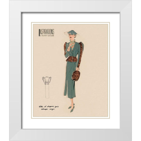 Inspirations III White Modern Wood Framed Art Print with Double Matting by Berman, Susan