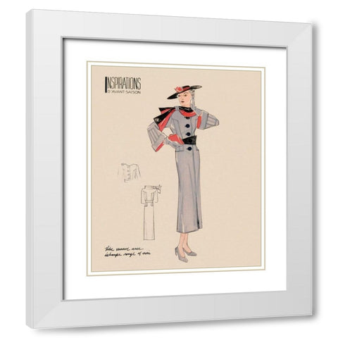 Inspirations IV White Modern Wood Framed Art Print with Double Matting by Berman, Susan