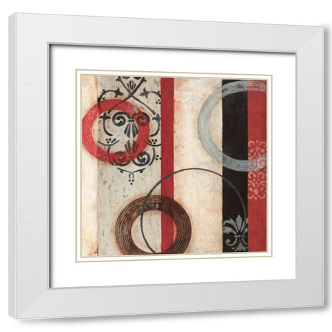 Circular II White Modern Wood Framed Art Print with Double Matting by Burnside, Barbara