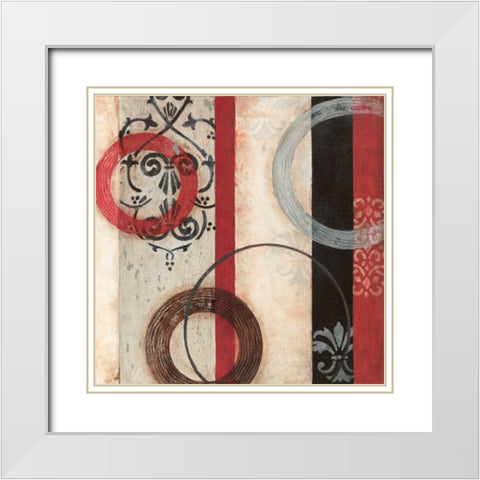 Circular II White Modern Wood Framed Art Print with Double Matting by Burnside, Barbara