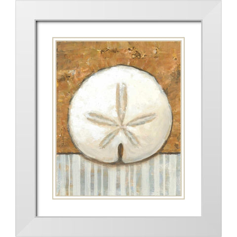 Vintage Shell IV White Modern Wood Framed Art Print with Double Matting by Bates, K.