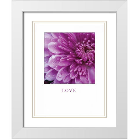 Love White Modern Wood Framed Art Print with Double Matting by Berzel, Erin