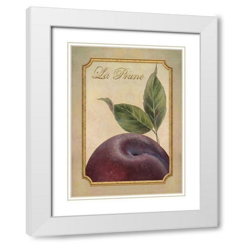 La Prune White Modern Wood Framed Art Print with Double Matting by Corbin, Delphine