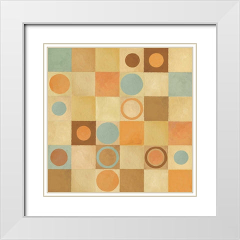 Tic Tac Dots II White Modern Wood Framed Art Print with Double Matting by Corbin, Delphine