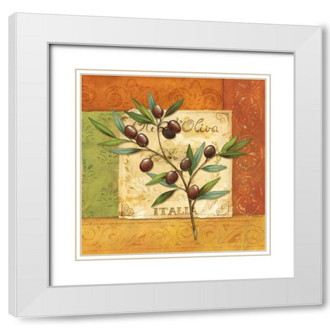 Olives du Midi II White Modern Wood Framed Art Print with Double Matting by Corbin, Delphine