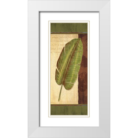 Palm Tropic Panel II White Modern Wood Framed Art Print with Double Matting by Corbin, Delphine