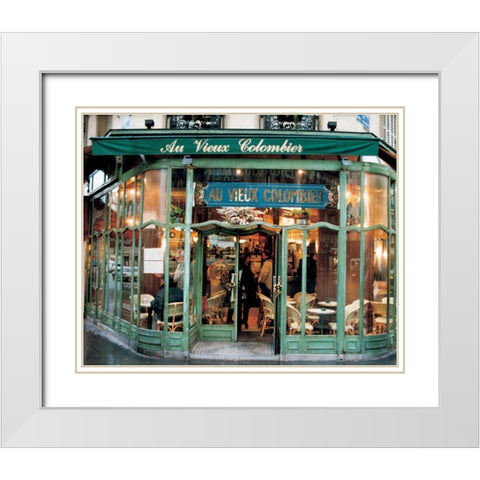 Au Vieux Colombier White Modern Wood Framed Art Print with Double Matting by Cieslikowski, Zeny