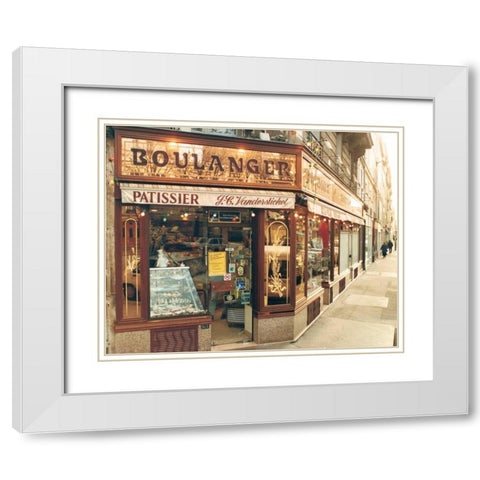 Boulangier Patissier White Modern Wood Framed Art Print with Double Matting by Cieslikowski, Zeny