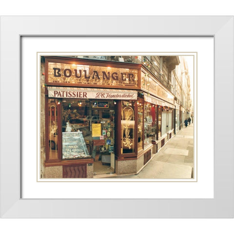 Boulangier Patissier White Modern Wood Framed Art Print with Double Matting by Cieslikowski, Zeny