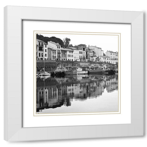 Port Vendres White Modern Wood Framed Art Print with Double Matting by Crane, Rita
