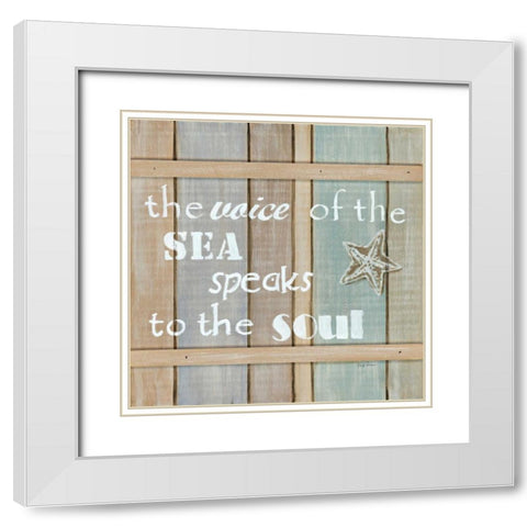 Driftwood Signs II White Modern Wood Framed Art Print with Double Matting by Davis, Paige