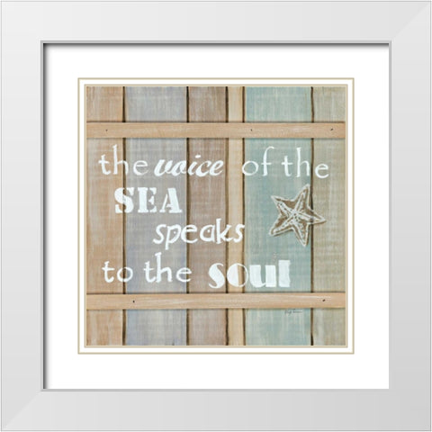 Driftwood Signs II White Modern Wood Framed Art Print with Double Matting by Davis, Paige