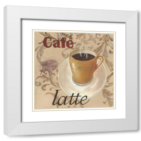 Cafe Latte White Modern Wood Framed Art Print with Double Matting by Davis, Paige