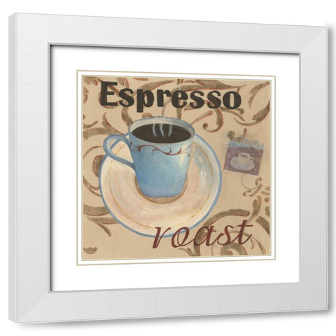 Espresso Roast White Modern Wood Framed Art Print with Double Matting by Davis, Paige