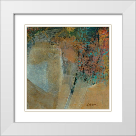 Olivine I White Modern Wood Framed Art Print with Double Matting by Dilbeck, Nikki