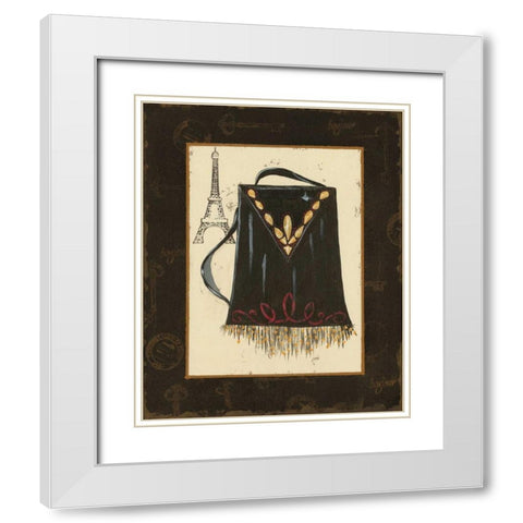 Fashion Purse II White Modern Wood Framed Art Print with Double Matting by Devereux, Sophie