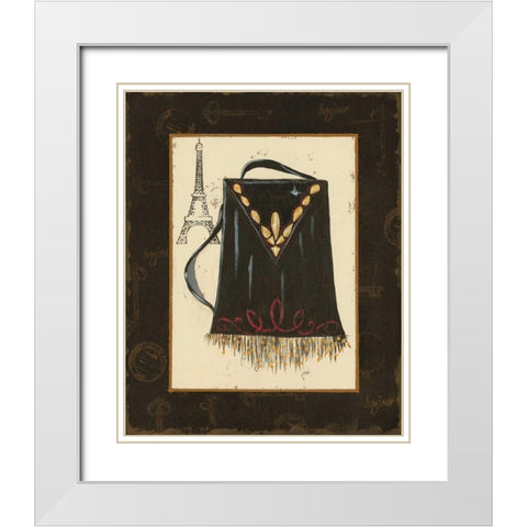 Fashion Purse II White Modern Wood Framed Art Print with Double Matting by Devereux, Sophie