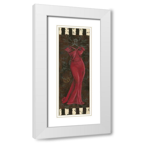 Fancy Dress I White Modern Wood Framed Art Print with Double Matting by Devereux, Sophie