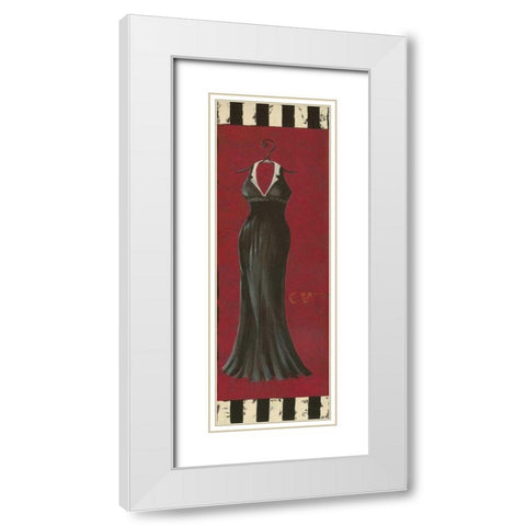 Fancy Dress II White Modern Wood Framed Art Print with Double Matting by Devereux, Sophie