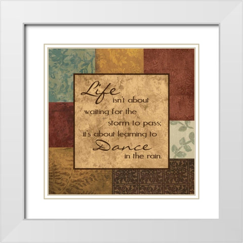 Lifes About White Modern Wood Framed Art Print with Double Matting by Devereux, Sophie